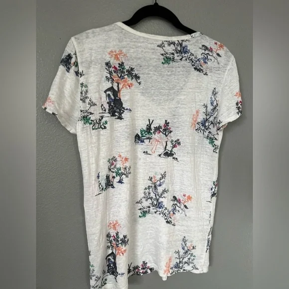 Joie Women’s Patterned Scoop Neck Short Sleeve Top Tee. Size: Medium. - Picture 10 of 13